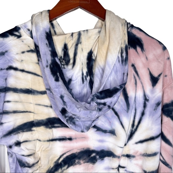 YOUNG FABULOUS & BROKE NWT Tie Dye Kelly Hoodie Size XS in Spiral Pink Lavender - Picture 11 of 16